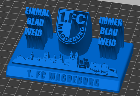 1 fc Magdeburg Dekoration Film Wunder dc Rächer Finale Spiel Ironman fcm 1fcm Fußball 3d print model - Mito3D