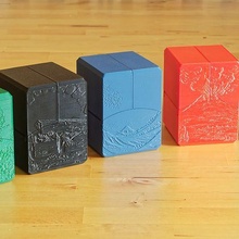 100 cartão engrenado coberta caixa magnético robusto textura 3d print model - Mito3D