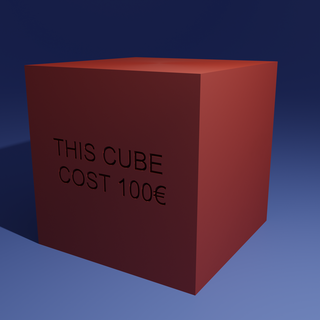 100 cube inutile statut stupide 3d print model - Mito3D