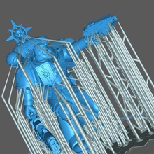 100 followers bonus - dark knight sergant pre-supported resin 3d print model - Mito3D