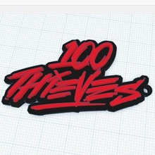 100 ladrões chaveiro fazê clã logotipo esports dias ligar of dever 3d print model - Mito3D