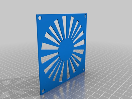 100mm fan grill cover parts 3d print model - Mito3D