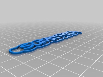 customized keychains 3d print model - Mito3D