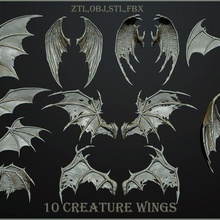 10 criatura asas 3d print model - Mito3D