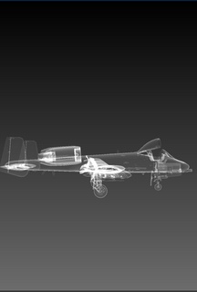10 fairchild republic Blitz großartig detailliert Jets Flugzeug Modellieren Modell 3d print model - Mito3D