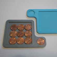 10 moeda de um centavo quebra-cabeça jogo Quebra-cabeça 3d dinheiro brinquedo 3d print model - Mito3D