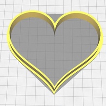 10cm heart shaped masa cortador 3d print model - Mito3D