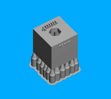 10mm calibrazione cubo denti meshmixer 3d print model - Mito3D