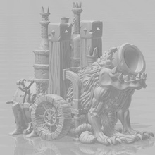 10mm chaos dwarf hellcannon game warmaster infernal abyssal warhammer kings war dwarves 3d print model - Mito3D