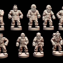 10mm wasteland townsfolk - male civvies scale epic epic40k fallout npc post-apocalyptic wasteman wastewars toy 3d print model - Mito3D