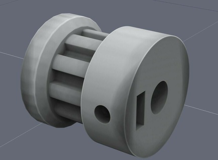 10t xl pulley - rail 10teeth belt gear xl10t 3d printer parts 3d print model - Mito3D