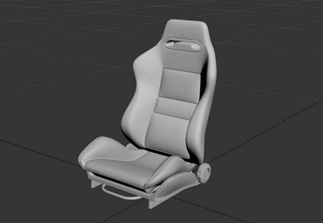 10th scale rc drift car recaro sr3 confetti seat accessories model interior 3d print model - Mito3D
