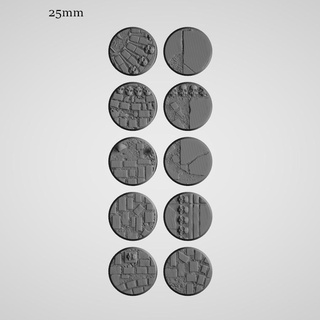 10x25mm Oval verhext Weiler Basen verflucht Stadt runden 25mm thematisch Backstein Benutzerdefiniert Kopfsteinpflaster 3d print model - Mito3D