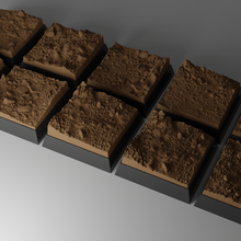 10x 20mm square base rocky ground 3d print model - Mito3D