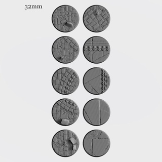 10x 32mm Oval verhext Weiler Basen verflucht Stadt runden thematisch Backstein Benutzerdefiniert Kopfsteinpflaster 3d print model - Mito3D