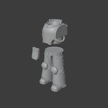 10x legs torsos truescale rivet armor game markiii horus heresy space marines warhammer tabletop 3d print model - Mito3D