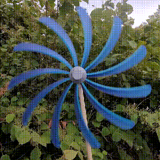 11-blade swept fan garden wind spinner decoration outdoor 3d print model - Mito3D