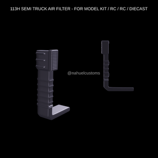113h semi caminhão ar filtro modelo kit rc diecast fenda transportador equipamento r c 113 h 3d print model - Mito3D