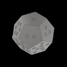 12-sided braille dice toy 3d print model - Mito3D