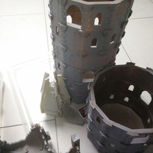 12-sided tower - floor 28mm castle gelaende gelnde historic modular tabletop terrain warhammer toy 3d print model - Mito3D