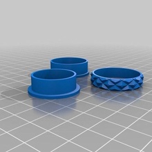 125 knurled jewelry customized rings 3d print model - Mito3D