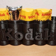 120 film conteneur cas, la boîte de kodak maison les conteneurs photographie format moyen 3d print model - Mito3D