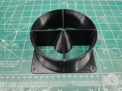 120mm fan exhaust duct Gadget cooling velocity stack computer technology pc mac 3d print model - Mito3D