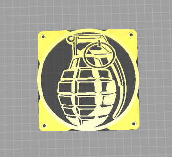 120mm ventilateur grenade couverture gaine 120 mm 3d print model - Mito3D