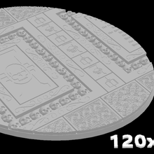 120x94mm templo titán pre supported warhammer40k wh40k gris caballeros base 3d print model - Mito3D