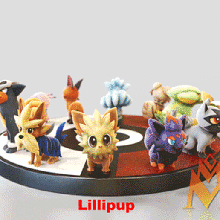 12 1 miniatura canino tipo empujar Lun dog fanart pok figurilla juego Lilipup suelo poochyena chillido electrico caspa aloran vulpix nickit snubbull houndour 3d print model - Mito3D
