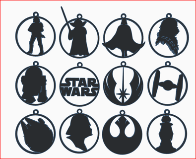 12 Noel süsler star savaşlar top Guerra das yıldızlar Darth Vader Jedi doğum dekora Bolas Yoda Sarı 3d print model - Mito3D