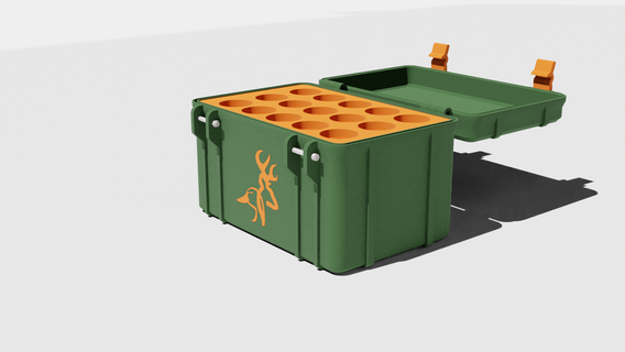 12 calibre munición caja 3d print model - Mito3D