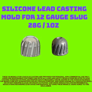 12 gauge slug mould foster 3d print model - Mito3D