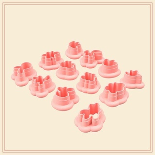 12 organic shaped cutters - polymer clay baking cookie cutter set 3d print model - Mito3D