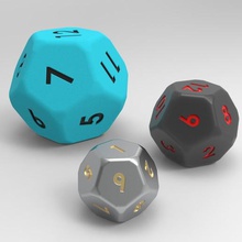 12 sided dice dodecahedron geometry shape platonic solid 3d print model - Mito3D