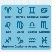 12 signs zodiac art decor decoration mural symbol astrology 3d print model - Mito3D