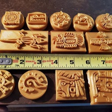 12 stamps clay etc art themed collection stamp mold flower swirl 3d print model - Mito3D
