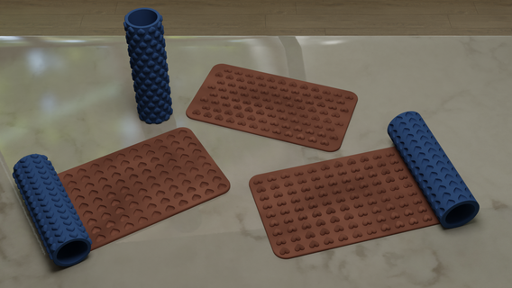 12 valentine's day rollers - valentines cutters 3d print model - Mito3D