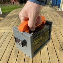12 volt battery holder tool camping offgrid 3d print model - Mito3D