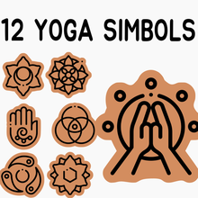 12 yoga simbol kurabiye kesiciler kalıbı kesici çakra 3d print model - Mito3D