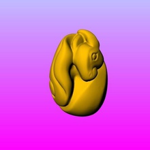12 zodiac olive fig carving hare art 3d print model - Mito3D
