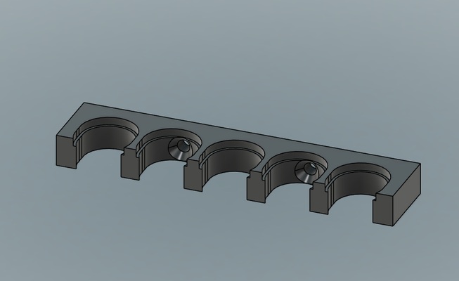 12ga 5rd mauer montieren schrotpatrone halter unterstützung werkzeuge schrotflinte munition lager shtf vorbereiten waffen 3d print model - Mito3D