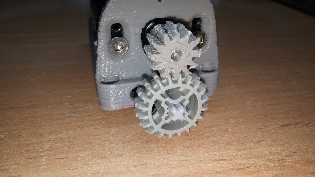 12t Lego compatível 540 motor engrenagem adaptador escovado escova construção brinquedos 3D print model - Mito3D