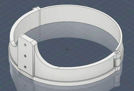 130mm telescope mount rings reflector ring dovetail vixen 3d print model - Mito3D