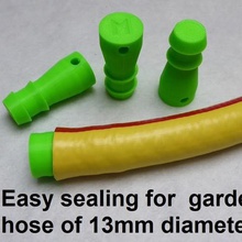 13mm garden hose termination home yard 3d print model - Mito3D