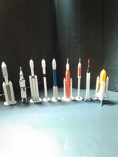 14 american space rockets collection education science physics astronomy 3d print model - Mito3D