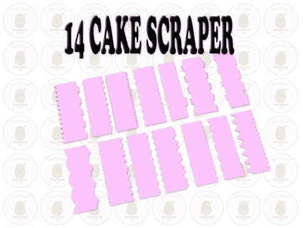 14 cake scraper - regla espatula de torta Home topper cutter cokies galleta cup cupkake happy birthday ruler spatula alizador molde texturizador texture roller 3d print model - Mito3D