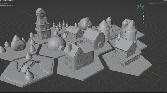 14 imposta costruire Natale villaggio casa carina kawaii 3d print model - Mito3D