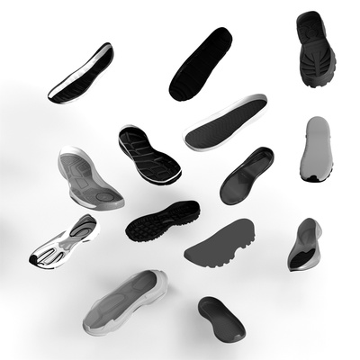 14 gli sport scarpe ginnastica suole sneaker serpenti suola tennis scarpa 3d print model - Mito3D