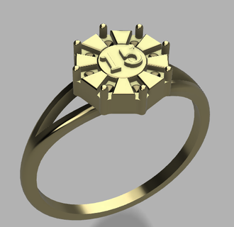 15 years ring 3d print model - Mito3D